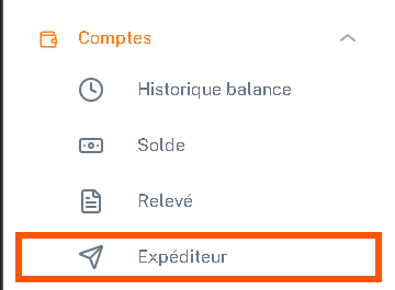 Gestion Expéditeur